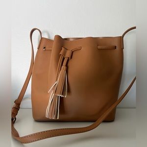 NWT J. Crew Tassel Drawstring Bucket Bag